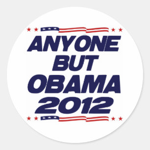 Alle außer Obama 2012 Runder Aufkleber