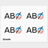 Alle außer Obama Rechteckiger Aufkleber (Blatt)