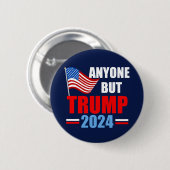 Alle außer Trump 2024 Funny Political Blue Button (Vorne & Hinten)