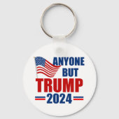 Alle außer Trump Funny 2024 Wahl Schlüsselanhänger (Rückseite)