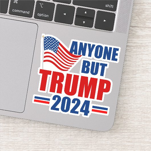 Alle außer Trump Funny 2024 Wahlen Laptop Aufkleber (Detail)