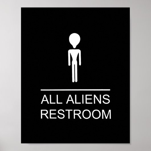 ALLE AUSSERIRDISCHEN RESTROOM POSTER (Vorne)