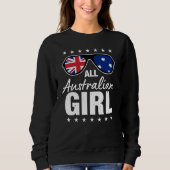 Alle Australian Girl Patriotic Australia Women Gif Sweatshirt (Vorderseite)