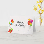 Alle Balloons Happy Birthday Card Karte (Gelbe Blume)