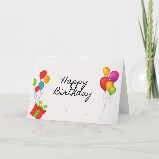 Alle Balloons Happy Birthday Card Karte (Vorderseite)
