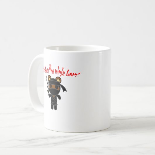 Alle befolgen den Ninja Bären Kaffeetasse (Vorderseite Links)