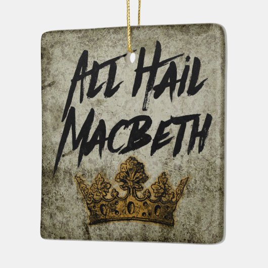 Alle begrüßen Macbeth Keramikornament (Links)