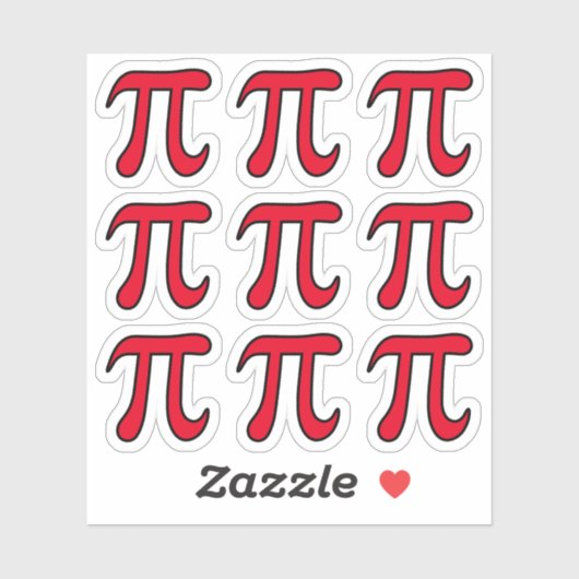 Alle benutzerdefinierten Pi-Symbol-Aufkleber Aufkleber (Blatt)