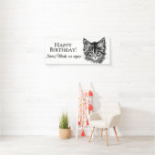 Alle benutzerdefinierten Schwarz-Weiß-Kitten-Facet Banner (Insitu)