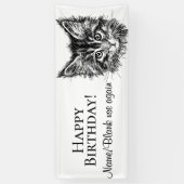 Alle benutzerdefinierten Schwarz-Weiß-Kitten-Facet Banner (Vertikal)