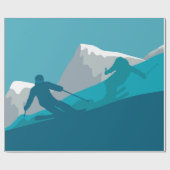 Alle Bergskigebiete Geschenkpapier (Flach)