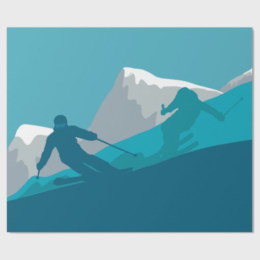 Alle Bergskigebiete Geschenkpapier (Flach)