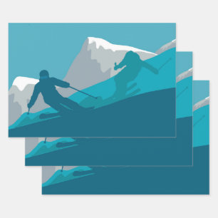 Alle Bergskigebiete Geschenkpapier Set