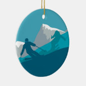 Alle Bergskigebiete Keramik Ornament (Rechts)