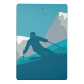 Alle Bergskigebiete Mini Klemmbrett (Rückseite)