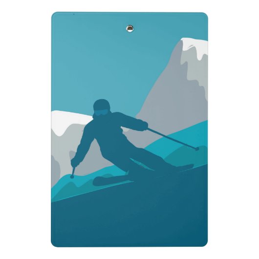 Alle Bergskigebiete Mini Klemmbrett (Rückseite)