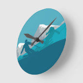 Alle Bergskigebiete Runde Wanduhr (Winkel)