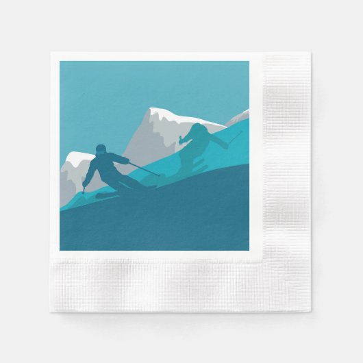 Alle Bergskigebiete Serviette (Vorderseite)