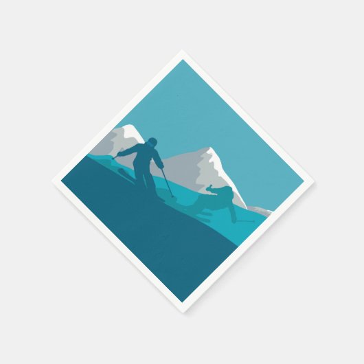 Alle Bergskigebiete Serviette (Ecke)