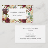 Alle Beruf Burgundy Rote Weine Weiße Rosen Visitenkarte (Vorne/Hinten)