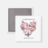 ALLE BESTEN DINGE IN LIFE Rose Liebe Herz Magnet (Vorderseite/Rückseite)
