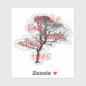 Alle besten Väter klettern auf Bäume, Laubbäume Aufkleber (Blatt)