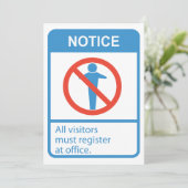 Alle Besucher aufmerksam machen Einladung (Stehend Vorderseite)