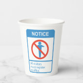 Alle Besucher aufmerksam machen Pappbecher (Vorderseite)