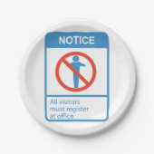 Alle Besucher aufmerksam machen Pappteller (Vorderseite)