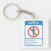 Alle Besucher aufmerksam machen Schlüsselanhänger (Vorderseite)