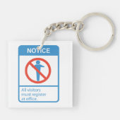 Alle Besucher aufmerksam machen Schlüsselanhänger (Rückseite)