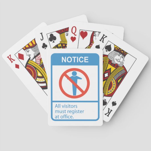 Alle Besucher aufmerksam machen Spielkarten (Rückseite)