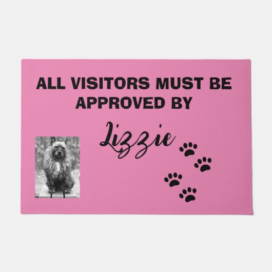 ALLE BESUCHER MÜSSEN NACH BEZEICHNUNG DER PET-TÜR  FUßMATTE (Vorderseite)