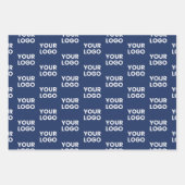 Alle Bilder oder Firmenlogo bearbeitet Dunkelblau Geschenkpapier Set (Vorderseite 2)