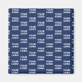 Alle Bilder oder Firmenlogo bearbeitet Dunkelblau Magnet (Vorne)