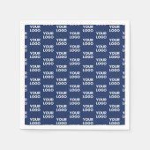 Alle Bilder oder Firmenlogo bearbeitet Dunkelblau Serviette (Vorderseite)