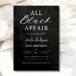 Alle Black Affair Birthday Party Modernes Elegante Einladung<br><div class="desc">Feiern Sie stilvoll mit dieser All Black Affair Birthday Party Moderne Elegante Einladung, die perfekte Art, einen unvergesslichen Abend zu verkünden. Dieses elegante und raffinierte Design zeichnet sich durch einen auffallenden schwarzen Hintergrund mit minimalistischen Akzenten für eine Touch von Klasse aus. Passen Sie es mit Ihren Veranstaltungsdetails an, um den...</div>
