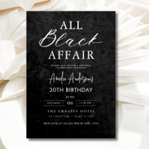 Alle Black Affair Birthday Party Modernes Elegante