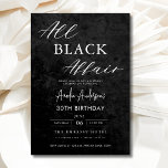 Alle Black Affair Birthday Party Modernes Elegante Einladung<br><div class="desc">Feiern Sie stilvoll mit dieser All Black Affair Birthday Party Moderne Elegante Einladung, die perfekte Art, einen unvergesslichen Abend zu verkünden. Dieses elegante und raffinierte Design zeichnet sich durch einen auffallenden schwarzen Hintergrund mit minimalistischen Akzenten für eine Touch von Klasse aus. Passen Sie es mit Ihren Veranstaltungsdetails an, um den...</div>