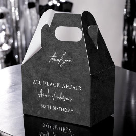 Alle Black Affair Birthday Party Modernes Elegante Geschenkschachtel