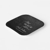 Alle Black Affair Birthday Party Modernes Elegante Pappteller (Gewinkelt)