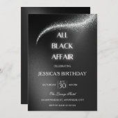 Alle Black Affäre Geburtstagspartei Einladung (Vorne/Hinten)