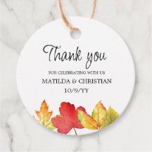 alle Blätter Gastgeschenk Hochzeit Tags