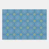 Alle blauen nahtlosen ethnischen Muster Set 1 Geschenkpapier Set (Vorderseite)