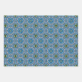 Alle blauen nahtlosen ethnischen Muster Set 2 Geschenkpapier Set (Vorderseite 3)