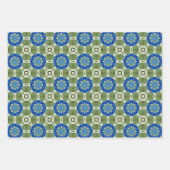 Alle blauen nahtlosen ethnischen Muster Set 2 Geschenkpapier Set (Vorderseite)