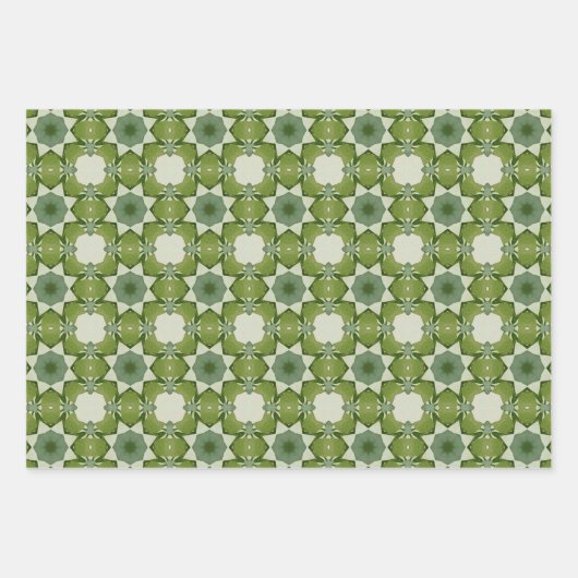 Alle blauen nahtlosen ethnischen Muster Set 3 Geschenkpapier Set (Vorderseite)