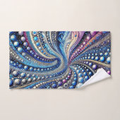 Alle blauen und Lila Punkte Badhandtuch Set (Handtuch)