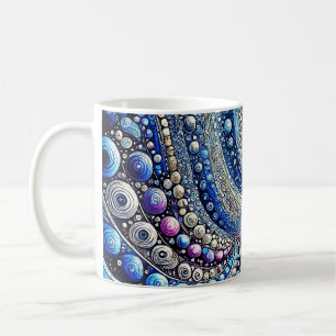 Alle blauen und Lila Punkte Kaffeetasse