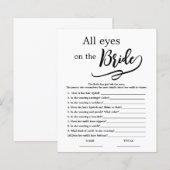 Alle Blicke auf das Bride Simple Brautparty Game (Vorne/Hinten)